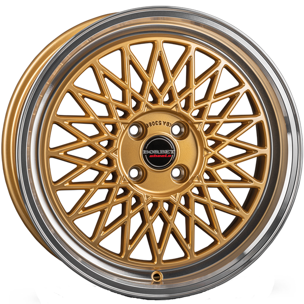 Borbet B gold rim polished 7,00x17 4x100,00 ET38,00